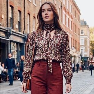 Zara Leopard Print Blouse